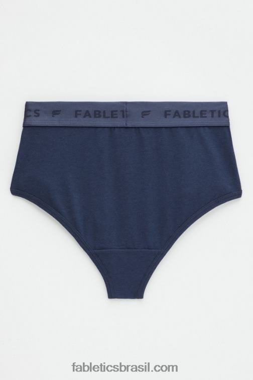 Fabletics marinho clássico 420HR2871 Calcinha cintura alta 24-7 mulheres