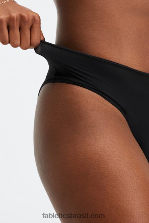 Fabletics preto 420HR2833 cueca clássica de toque fino mulheres