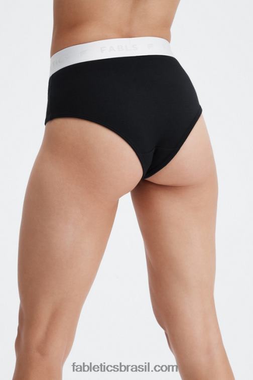 Fabletics preto 420HR2864 Calcinha cintura alta 24-7 mulheres