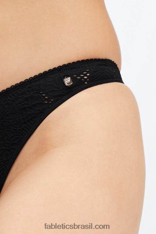 Fabletics preto 420HR2893 tanga cintura alta sem costura mulheres