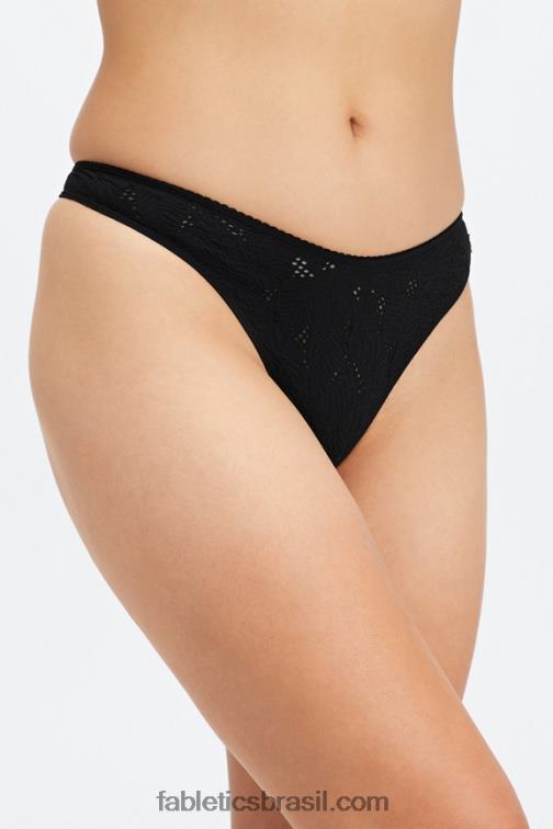 Fabletics preto 420HR2893 tanga cintura alta sem costura mulheres