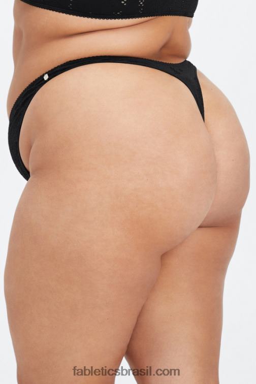 Fabletics preto 420HR2894 tanga cintura alta sem costura mulheres