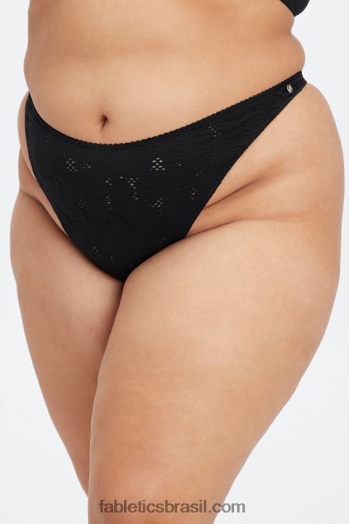 Fabletics preto 420HR2894 tanga cintura alta sem costura mulheres