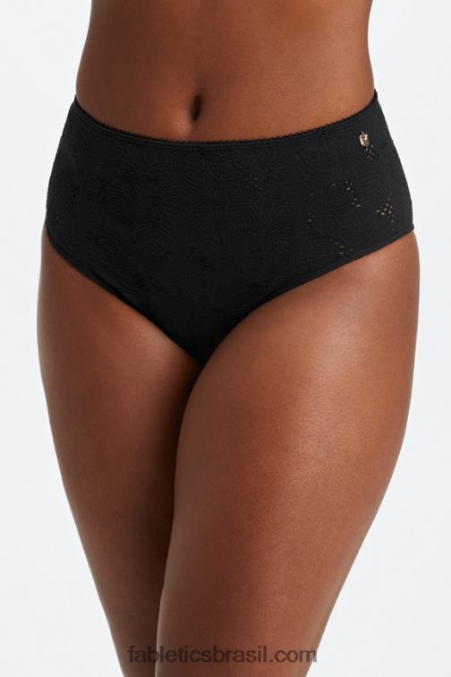 Fabletics preto 420HR2896 calcinha atrevida de renda sem costura mulheres
