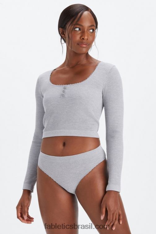 Fabletics urze cinza clássico 420HR2821 cueca de tricot mulheres