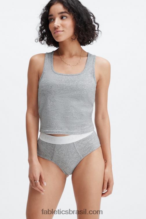 Fabletics urze cinza médio 420HR2863 Calcinha cintura alta 24-7 mulheres
