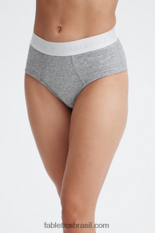 Fabletics urze cinza médio 420HR2863 Calcinha cintura alta 24-7 mulheres