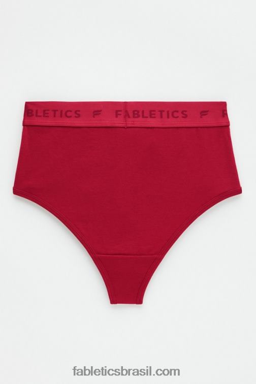 Fabletics vermelho escuro 420HR2874 Calcinha cintura alta 24-7 mulheres