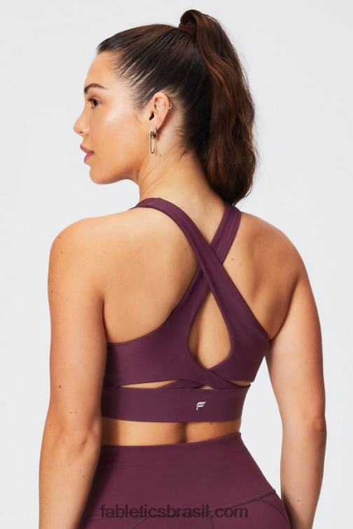 Fabletics Borgonha 420HR1338 sutiã esportivo antiderrapante 90 mulheres