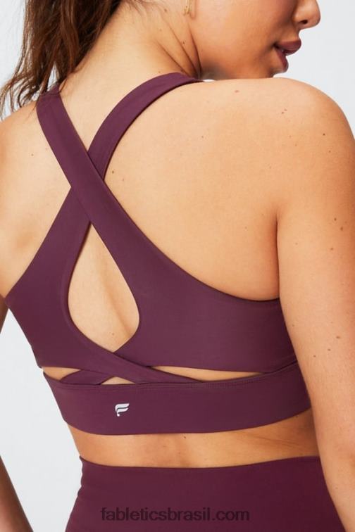Fabletics Borgonha 420HR1338 sutiã esportivo antiderrapante 90 mulheres