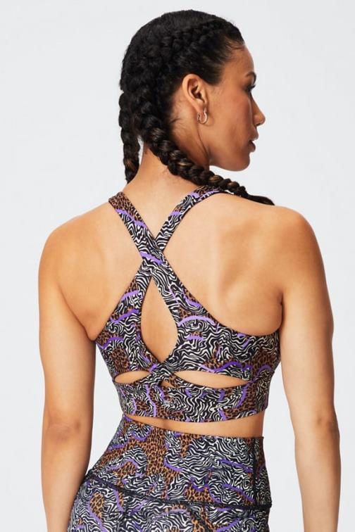 Fabletics animal híbrido 420HR1340 sutiã esportivo antiderrapante 90 mulheres