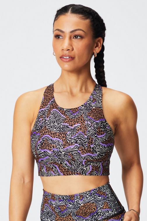 Fabletics animal híbrido 420HR1340 sutiã esportivo antiderrapante 90 mulheres
