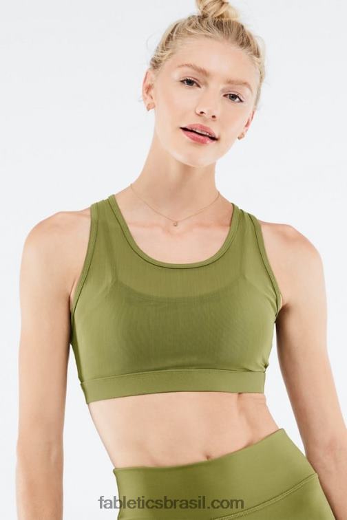 Fabletics azeitona desbotada 420HR1390 sutiã esportivo de alto impacto faye mulheres