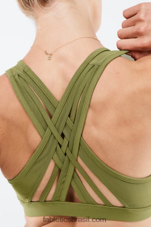 Fabletics azeitona desbotada 420HR1390 sutiã esportivo de alto impacto faye mulheres