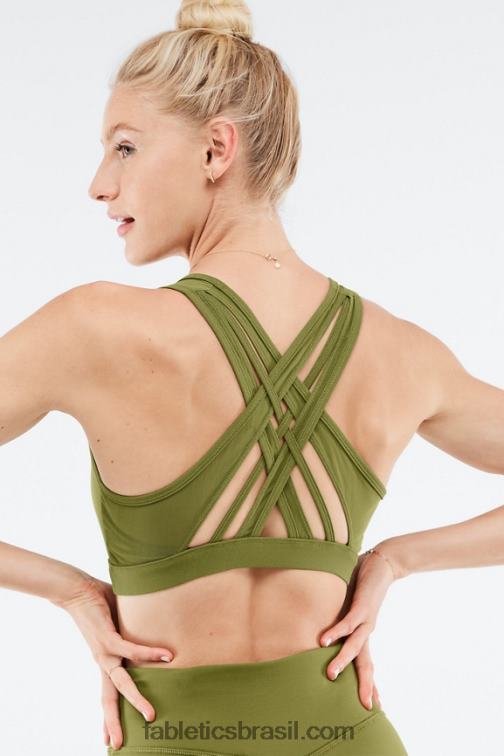 Fabletics azeitona desbotada 420HR1390 sutiã esportivo de alto impacto faye mulheres