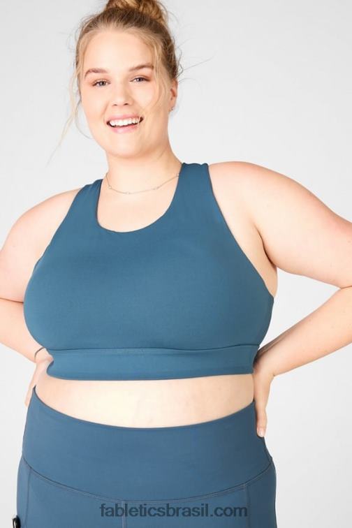 Fabletics azul celeste 420HR1362 sutiã esportivo antiderrapante 95 mulheres