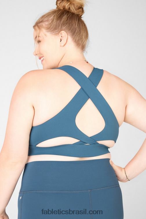 Fabletics azul celeste 420HR1362 sutiã esportivo antiderrapante 95 mulheres
