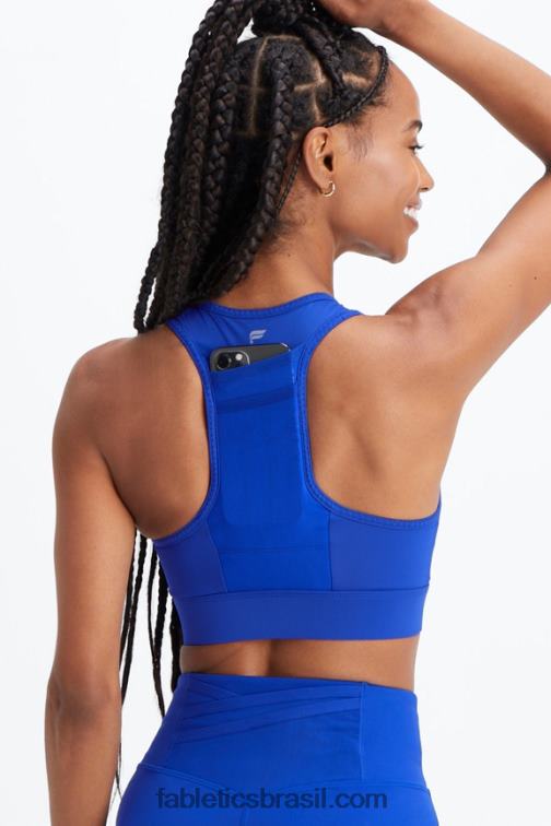 Fabletics azul clássico 420HR1371 sutiã esportivo trinity de alto impacto 96 mulheres