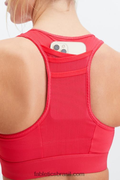 Fabletics batom vermelho 420HR1376 sutiã esportivo trinity de alto impacto 97 mulheres