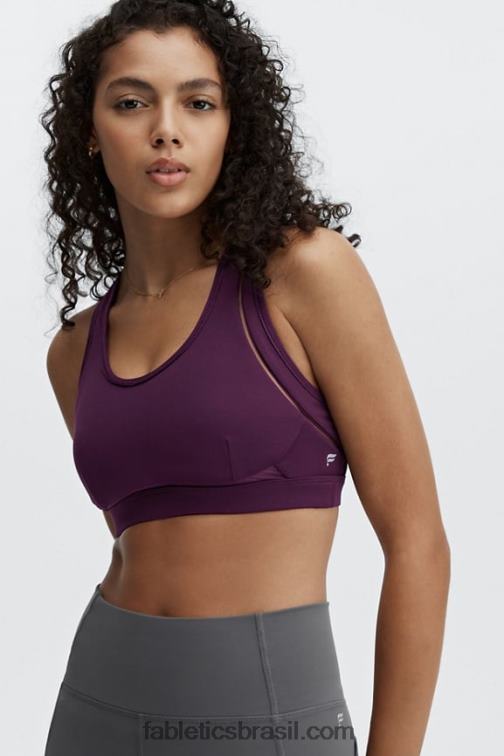 Fabletics berinjela escura 420HR1406 belle sutiã esportivo de alto impacto mulheres