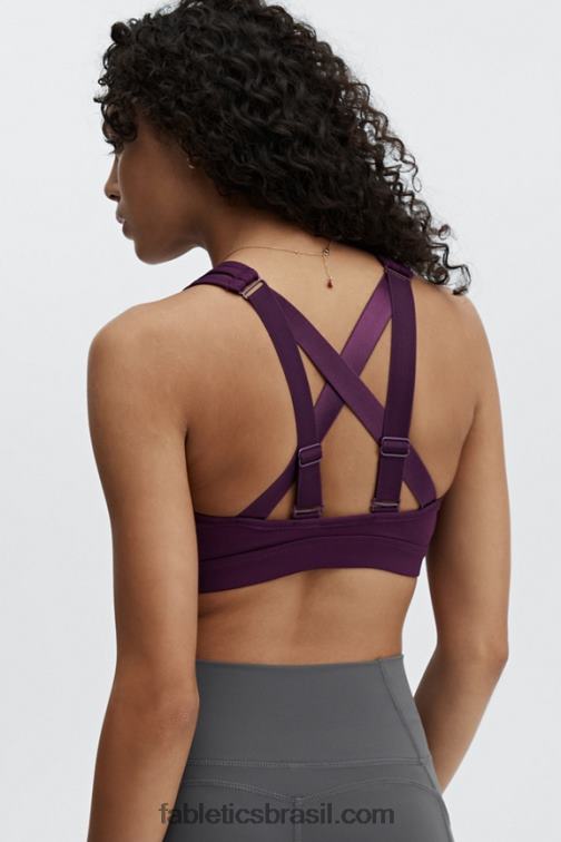 Fabletics berinjela escura 420HR1406 belle sutiã esportivo de alto impacto mulheres