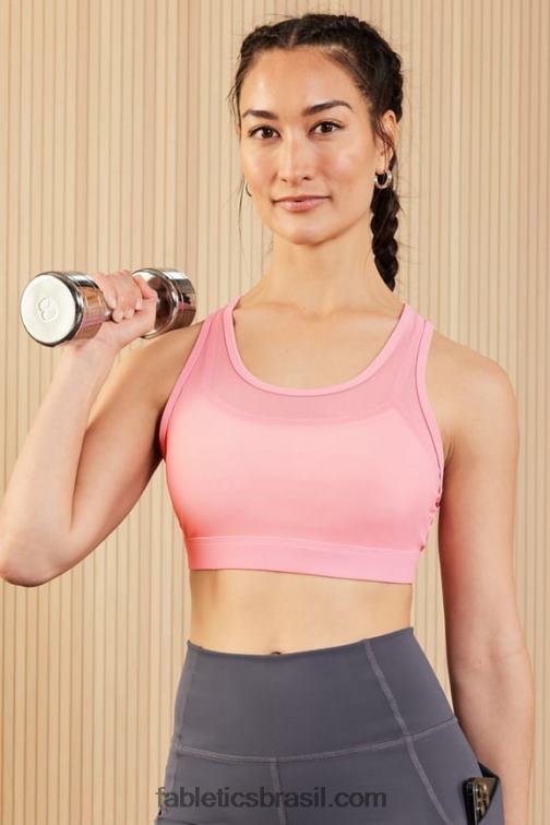 Fabletics blush rouge/creme de manteiga rosa 420HR1383 sutiã esportivo de alto impacto faye mulheres