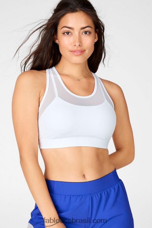 Fabletics branco 420HR1386 sutiã esportivo de alto impacto faye mulheres