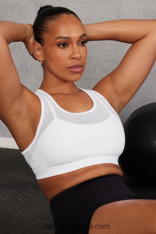 Fabletics branco clássico 420HR1384 sutiã esportivo de alto impacto faye mulheres