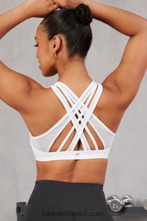Fabletics branco clássico 420HR1384 sutiã esportivo de alto impacto faye mulheres