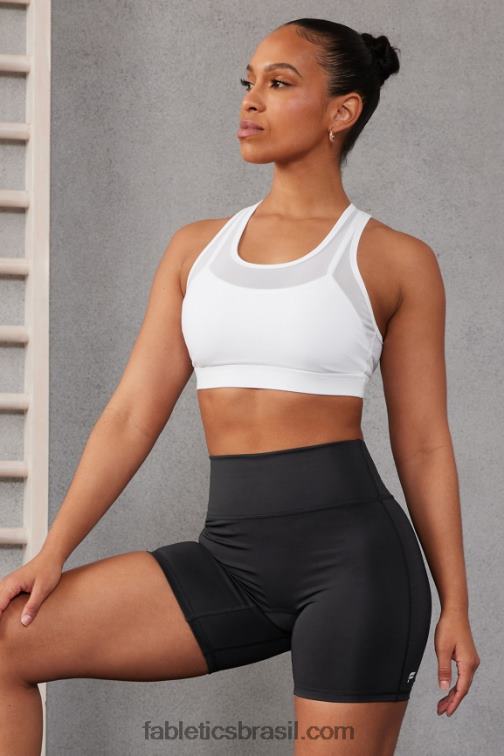 Fabletics branco clássico 420HR1384 sutiã esportivo de alto impacto faye mulheres