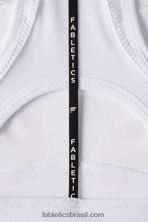 Fabletics branco clássico 420HR1393 sutiã esportivo de alto impacto belle racerback mulheres
