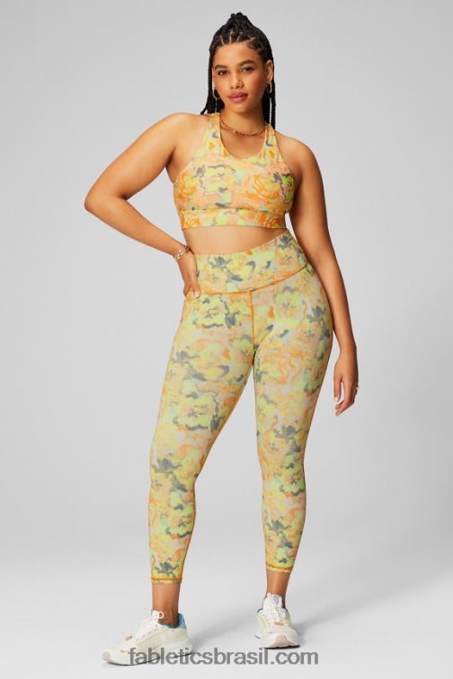Fabletics calêndula pintada 420HR1334 sutiã esportivo antiderrapante 89 mulheres