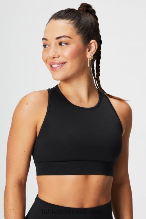 Fabletics chita preta/ondulada 420HR1369 sutiã esportivo trinity de alto impacto 96 mulheres