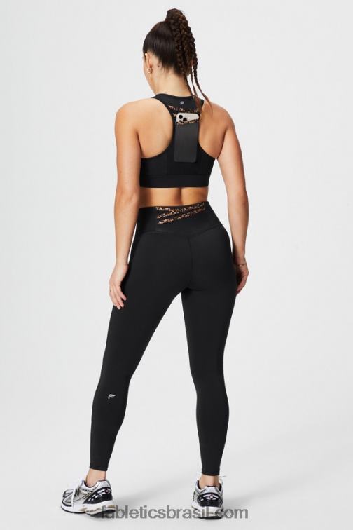 Fabletics chita preta/ondulada 420HR1369 sutiã esportivo trinity de alto impacto 96 mulheres