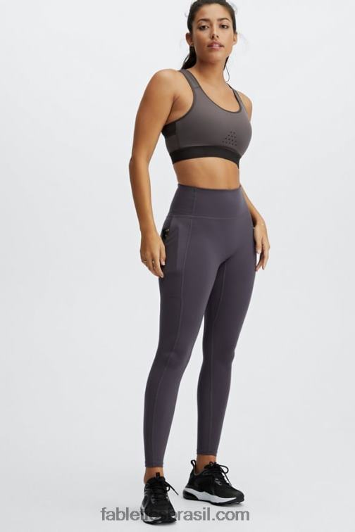 Fabletics cinza médio/fantasma 420HR1420 elsie sutiã esportivo de corrida de alto impacto mulheres