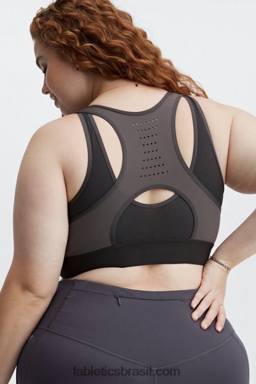 Fabletics cinza médio/fantasma 420HR1421 elsie sutiã esportivo de corrida de alto impacto mulheres