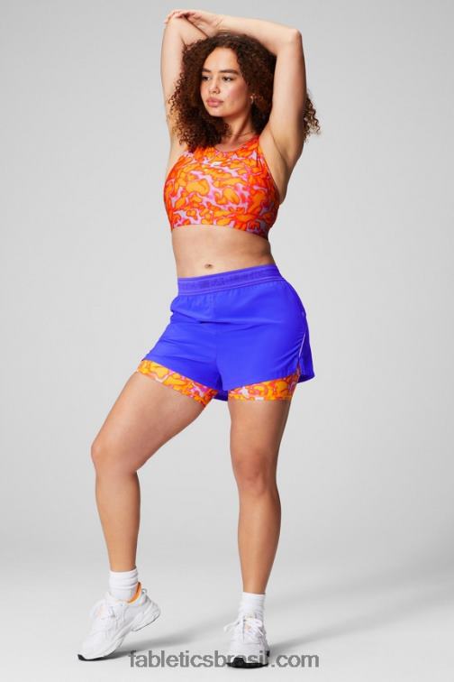 Fabletics fuga rosa loucura de verão/sol da tarde/gráfico 420HR1363 sutiã esportivo trinity de alto impacto 95 mulheres