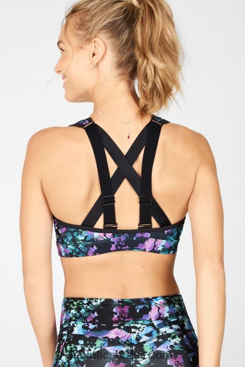 Fabletics grafite floral/preto 420HR1409 belle sutiã esportivo de alto impacto mulheres