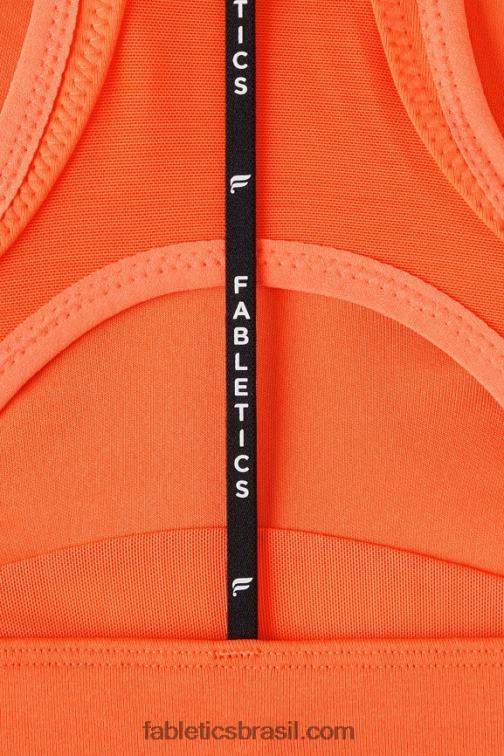 Fabletics laranja paixão 420HR1394 sutiã esportivo de alto impacto belle racerback mulheres
