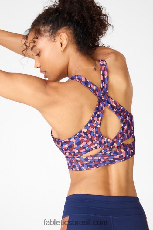 Fabletics marinho cristalino 420HR1359 sutiã esportivo antiderrapante 94 mulheres