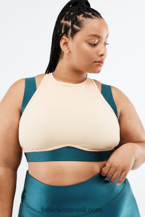 Fabletics meia-noite onda brilho/nascer do sol 420HR1425 sutiã esportivo de alto impacto madison mulheres