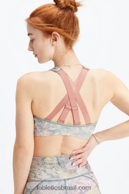 Fabletics moonrock/desfiladeiro rosa 420HR1401 belle sutiã esportivo de alto impacto mulheres