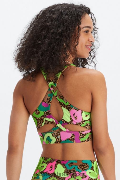 Fabletics oásis tropical 420HR1342 sutiã esportivo antiderrapante 91 mulheres