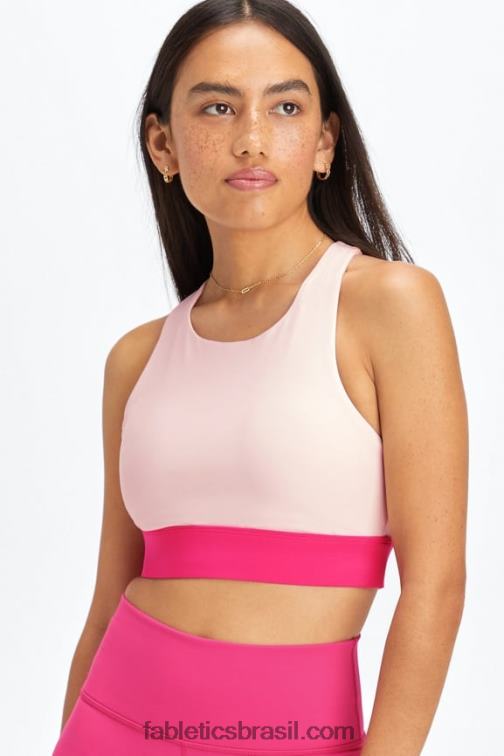 Fabletics opala/rosa de pelúcia 420HR1348 sutiã esportivo sem salto 92 mulheres