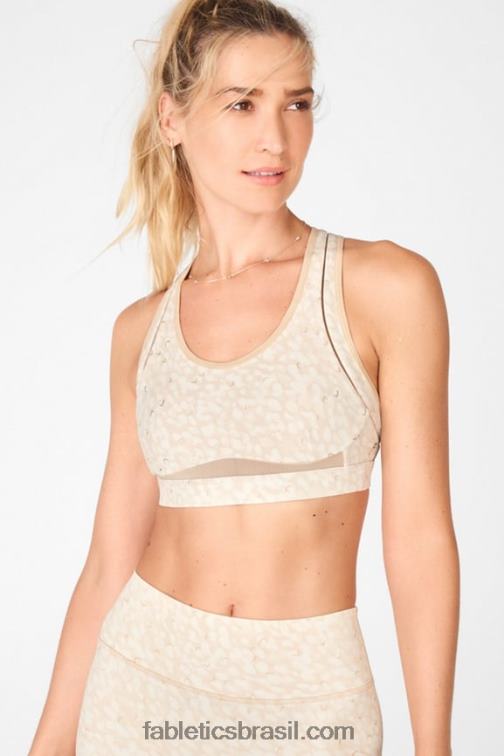 Fabletics ouro frio/fosco 420HR1412 belle sutiã esportivo de alto impacto mulheres