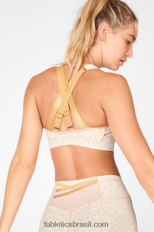 Fabletics ouro frio/fosco 420HR1412 belle sutiã esportivo de alto impacto mulheres