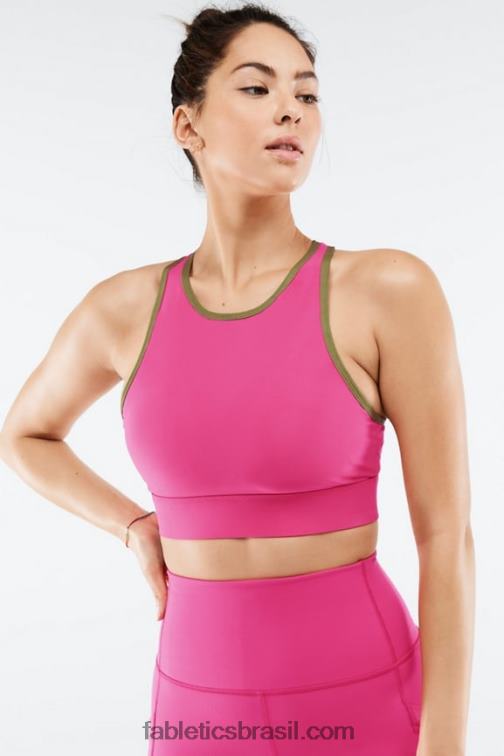 Fabletics ponche rosa/oliva desbotada 420HR1429 sutiã esportivo de alto impacto siena mulheres