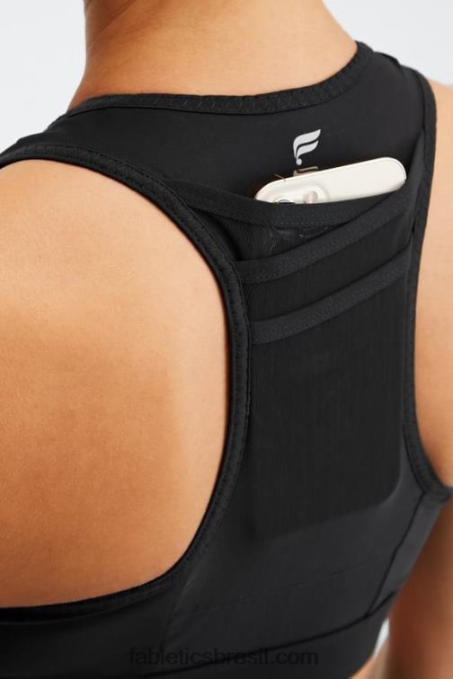 Fabletics preto 420HR1368 sutiã esportivo trinity de alto impacto 96 mulheres