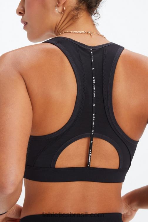 Fabletics preto 420HR1396 sutiã esportivo de alto impacto belle racerback mulheres