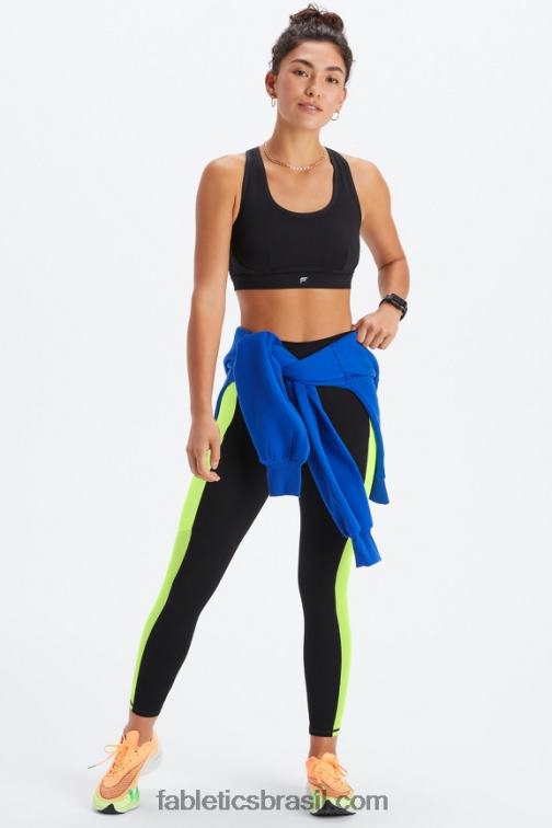 Fabletics preto 420HR1396 sutiã esportivo de alto impacto belle racerback mulheres